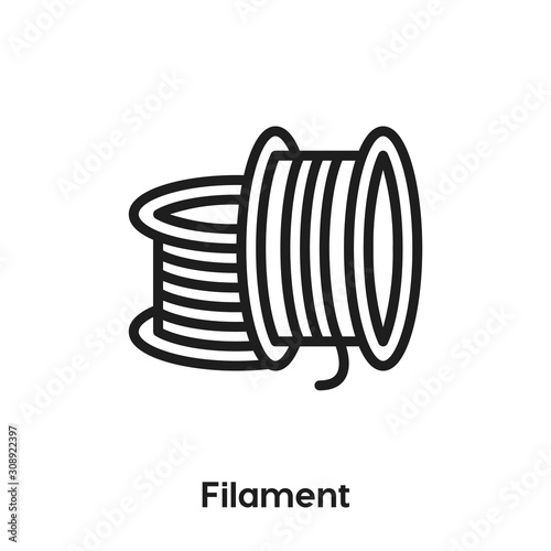 filament icon vector sign symbol