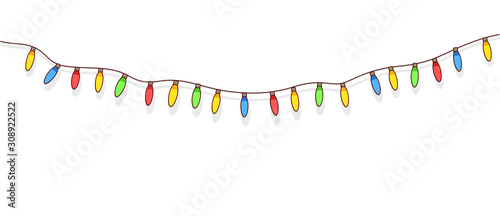 Lichterkette Party Christmas Birthday eps10 illustration vector