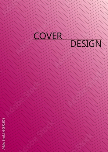 Colorful illustration in abstract style with gradient.  Design for the decoration presentation, brochure, catalog, poster, book, magazine etc. A4 size. Vector Illustration