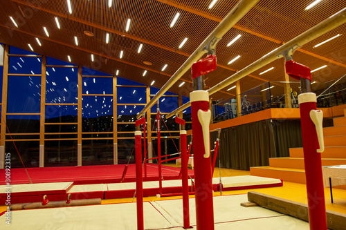 Gymnastic equipment in a gymnastic center in the Faroe Islands 