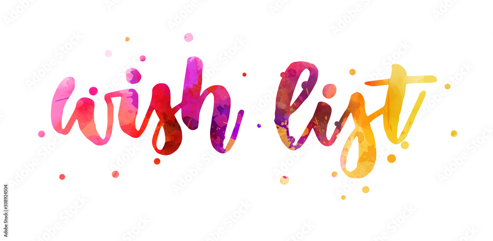 Wish list lettering Wish list lettering