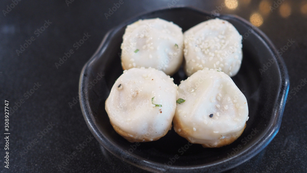Pan fried crispy pork bun.It is chinese food.. Pan fried crispy pork bun.It is chinese food..