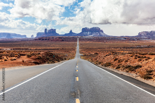 Wallpaper Mural Road to Monument Valley, Utah, winter time Torontodigital.ca