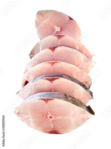 Fresh mackerel fish isolated on white background