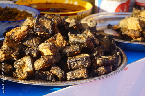 A traditional Chinese snack, stinky tofu from changsha