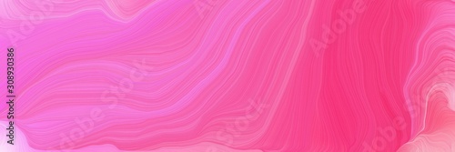 colorful horizontal banner. modern soft swirl waves background design with hot pink, violet and deep pink color