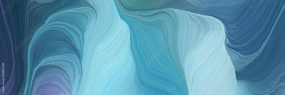 dynamic horizontal banner. modern waves background illustration with steel blue, blue chill and light blue color dynamic horizontal banner. modern waves background illustration with steel blue, blue chill and light blue color