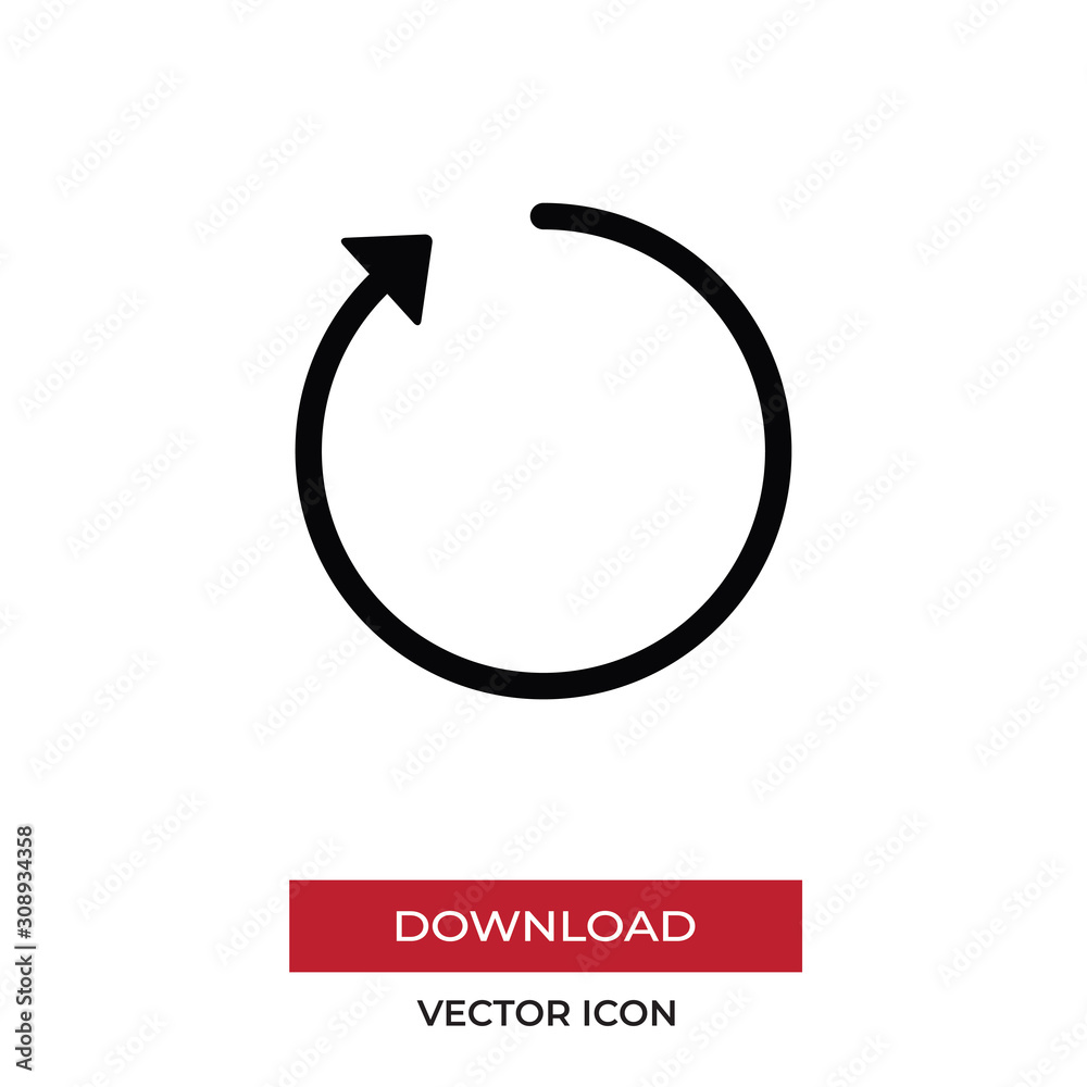 Refresh vector icon, simple sign for web site and mobile app. Refresh vector icon, simple sign for web site and mobile app.