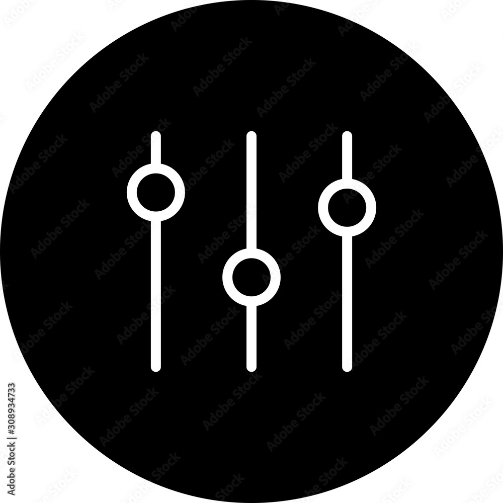 Black Circle Volume Bar Icon With White Background Black Circle Volume Bar Icon With White Background