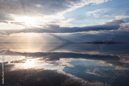 Wallpaper Mural Sunset reflection over the Great Salt lake, Utah Torontodigital.ca