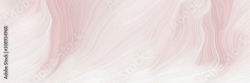 horizontal banner with waves. modern curvy waves background illustration with misty rose, white smoke and baby pink color