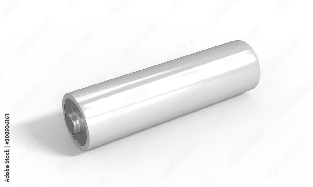 AA Battery template. 3d render isolated on white AA Battery template. 3d render isolated on white