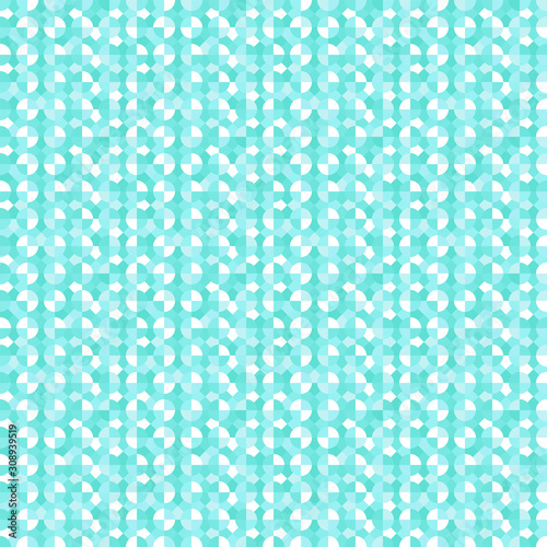 Seamless geometric pattern, light aquamarine colors. Appropriate for fabric materials, packing materials, websites backgrounds. Sample is added to swatches panel. 