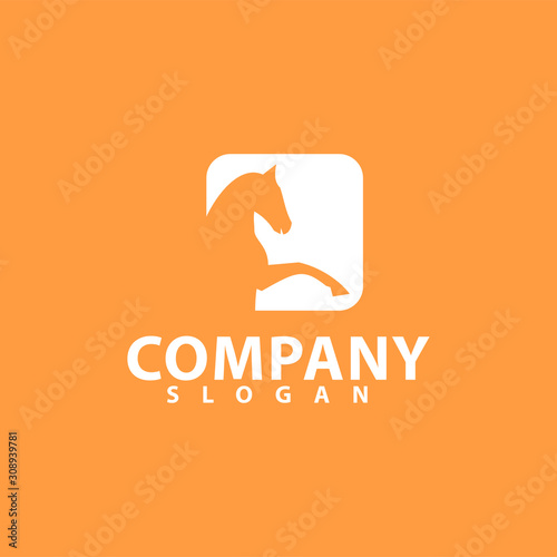 horse logo template, creative design concept, vector