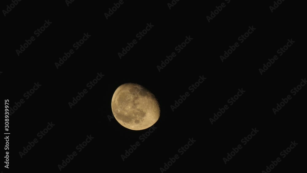 Wonderful Scenery Of A Full Moon Surrounded Of Black Sky in Canada - Steady Shot Wonderful Scenery Of A Full Moon Surrounded Of Black Sky in Canada - Steady Shot
