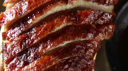 Cooked duck served on the table