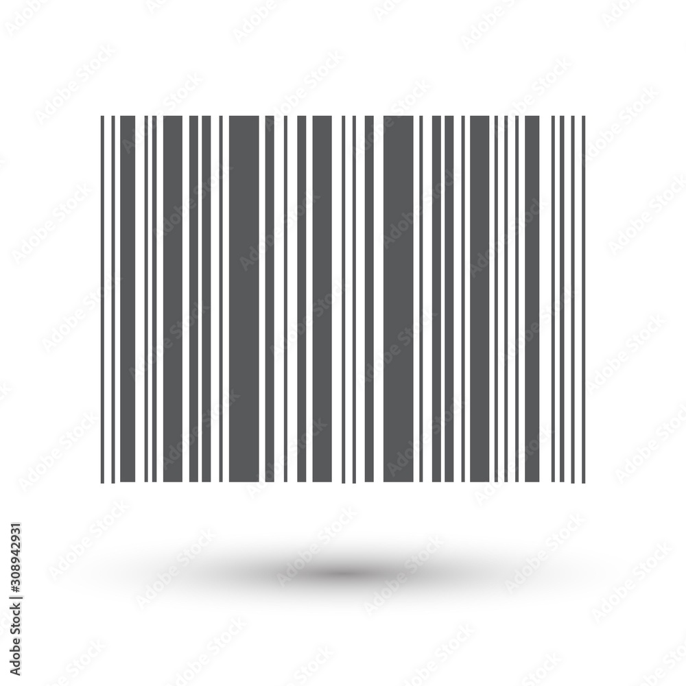 Simple lines bar code. Barcode icon template Simple lines bar code. Barcode icon template