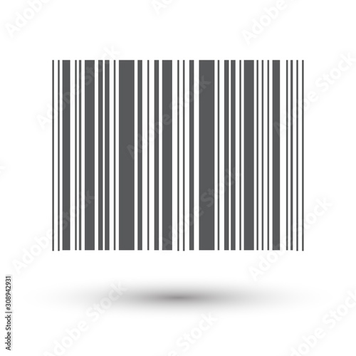 Simple lines bar code. Barcode icon template