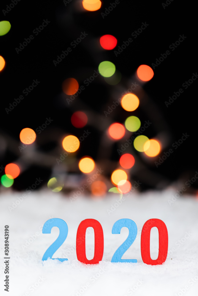 Background with copy space of Christmas decorations and The NewYear 2020. Background with copy space of Christmas decorations and The NewYear 2020.