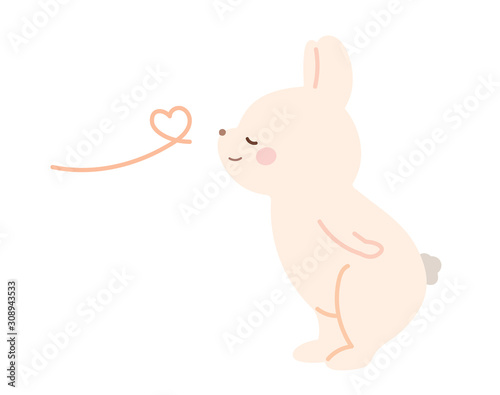 うさぎ　かわいい　イラスト