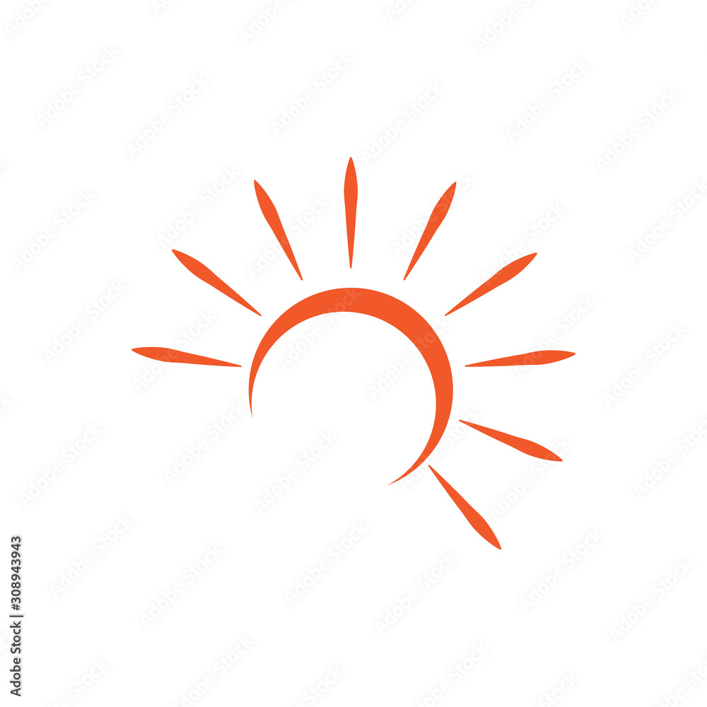 Sun Wave Logo Template vector symbol