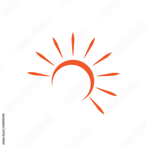 Sun Wave Logo Template vector symbol