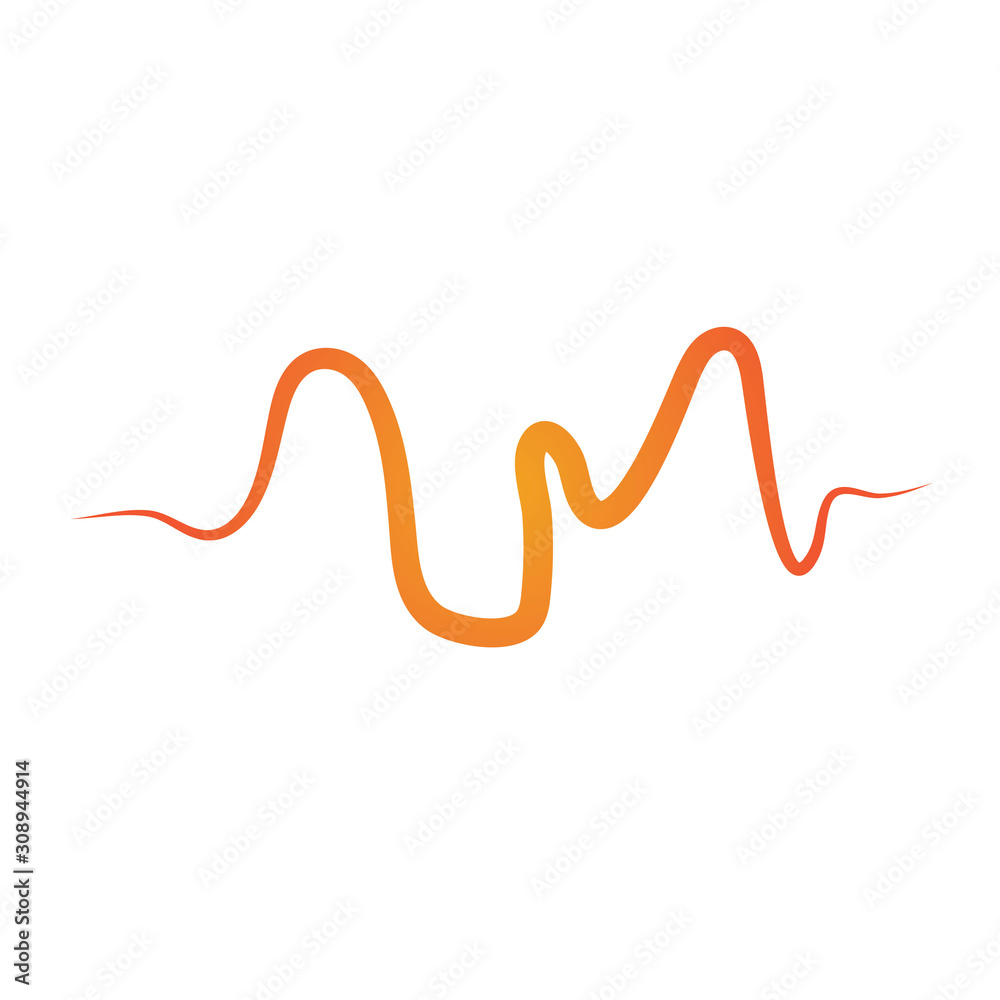 Sound waves vector illustration