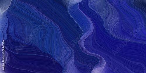 background graphic with modern soft curvy waves background design with midnight blue  light slate gray and dark slate blue color