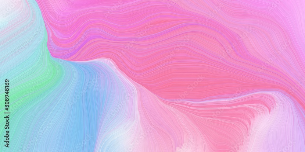 Obraz premium background graphic with curvy background design with pastel magenta, powder blue and sky blue color