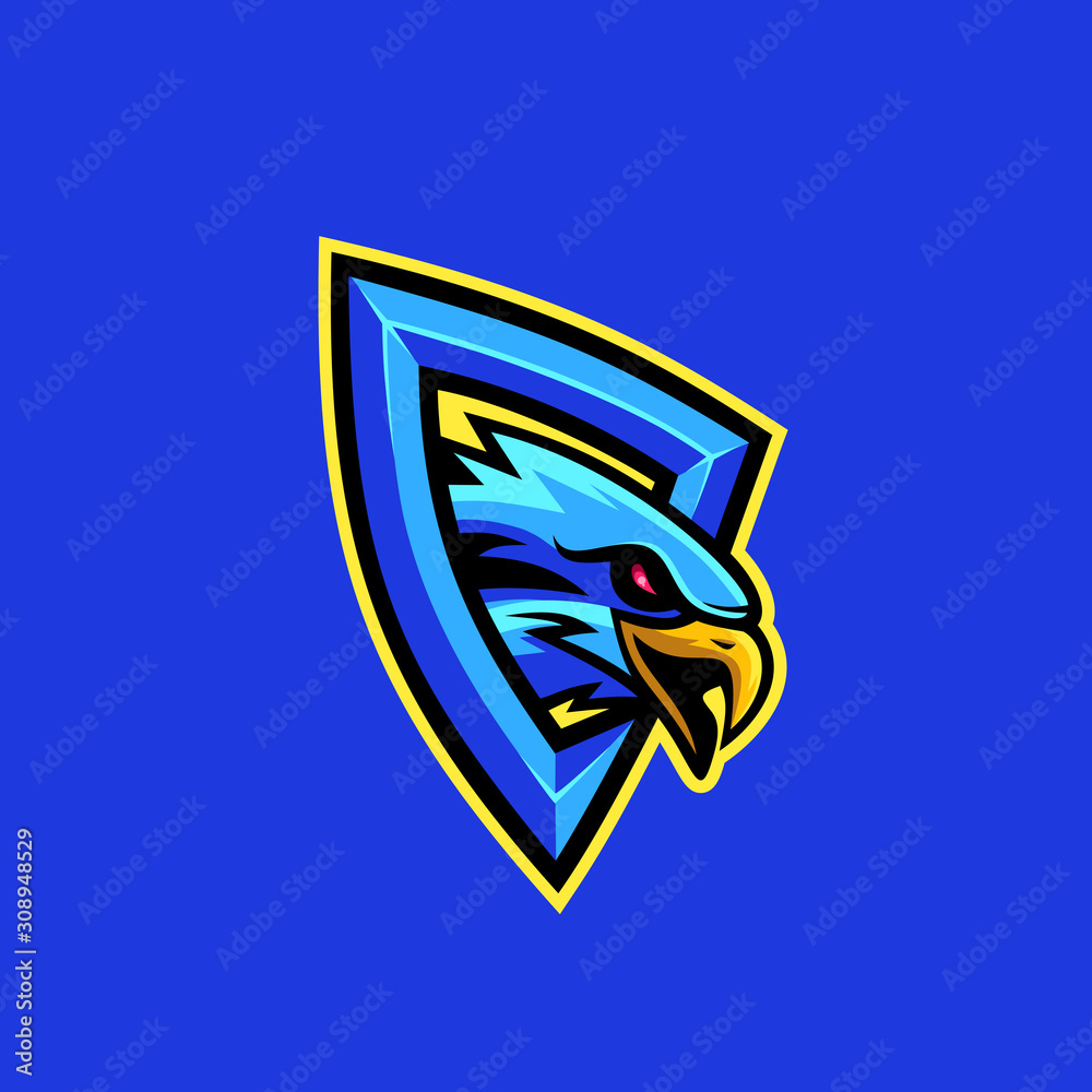Fototapeta Eagle sport e-sport mascot gaming team logo