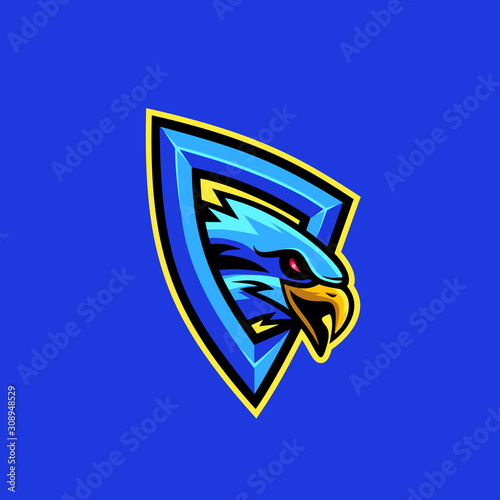 Eagle sport e-sport mascot gaming team logo