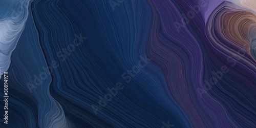 background graphic with smooth swirl waves background illustration with very dark blue, light slate gray and dark slate blue color © Eigens