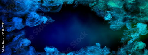 Smoke on a red blurred background.