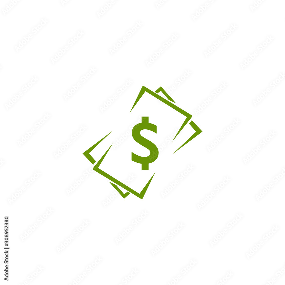 Dollar currency icon logo design vector template Dollar currency icon logo design vector template