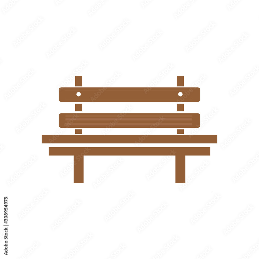 Park bench isolated on white background, vector illustration. Park bench isolated on white background, vector illustration.