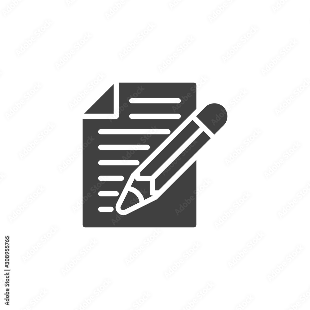 Paper document, Form vector icon. filled flat sign for mobile concept and web design. Edit document glyph icon. Symbol, logo illustration. Vector graphics Paper document, Form vector icon. filled flat sign for mobile concept and web design. Edit document glyph icon. Symbol, logo illustration. Vector graphics