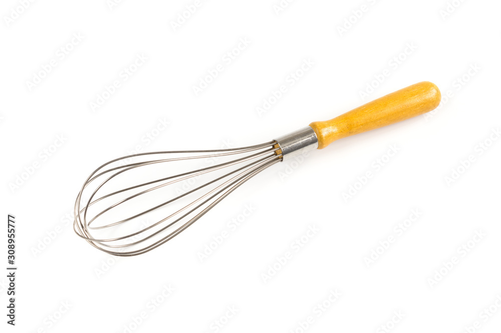 Metal whisk on white back ground. Metal whisk on white back ground.