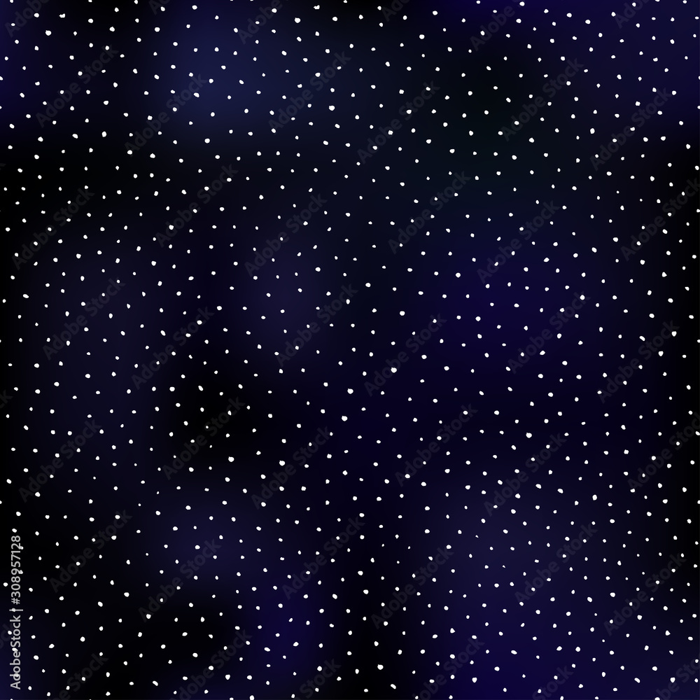 Fototapeta premium Night sky with stars seamless pattern.