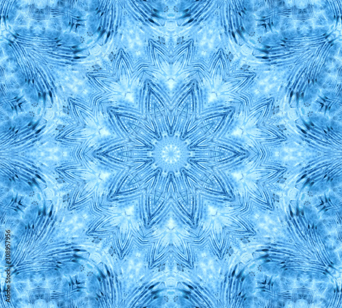 Blue abstract concentric pattern