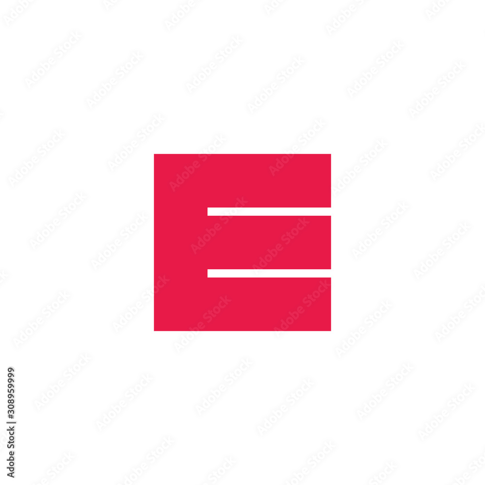 letter e simple square geometric logo vector letter e simple square geometric logo vector