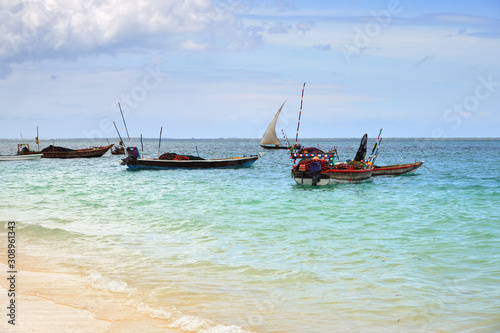 Fishing boats. Zanzibar, Tanzania, Africa