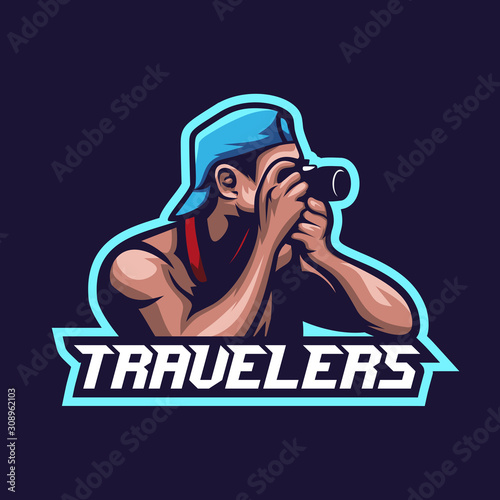 Traveler mascot logo awesome