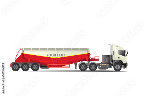 Vector oil truck In the category of land transport vehicles.We can add text that we would like to promote.