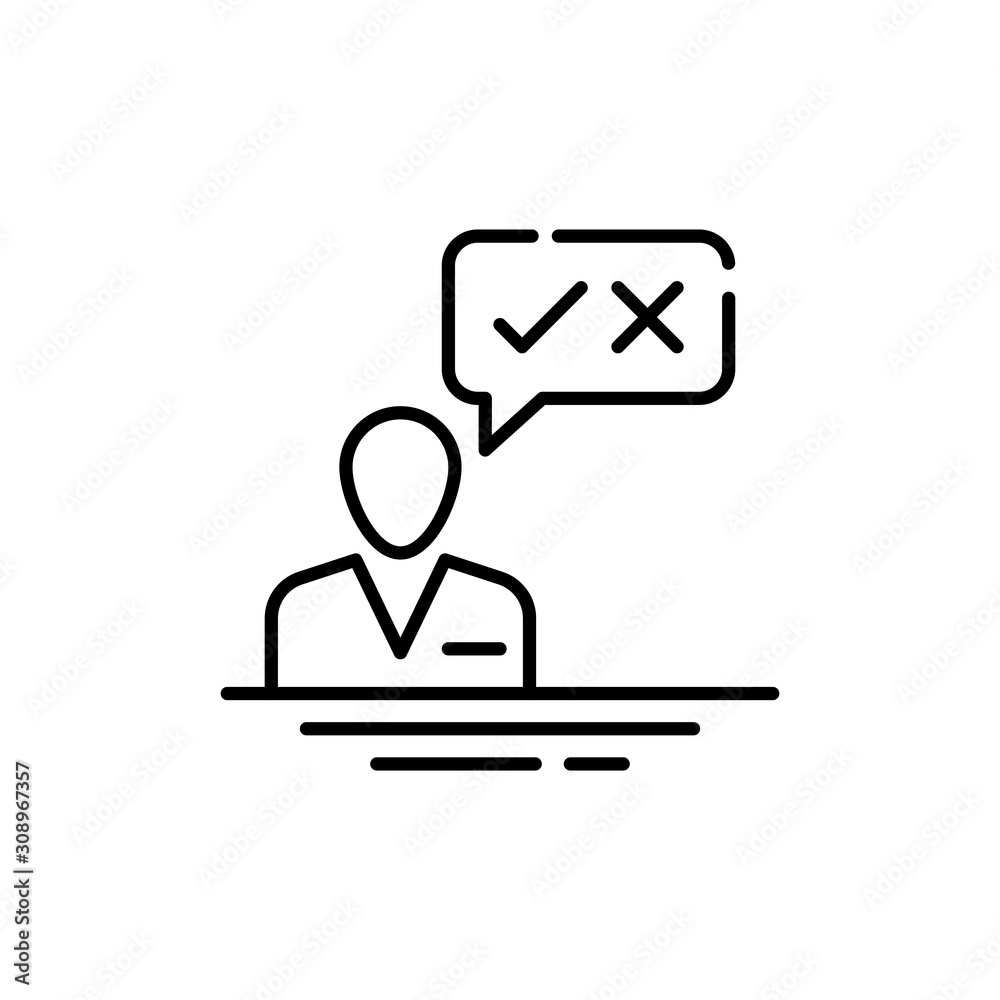 Business Decision Outline Vector Icons. Simple illustration.