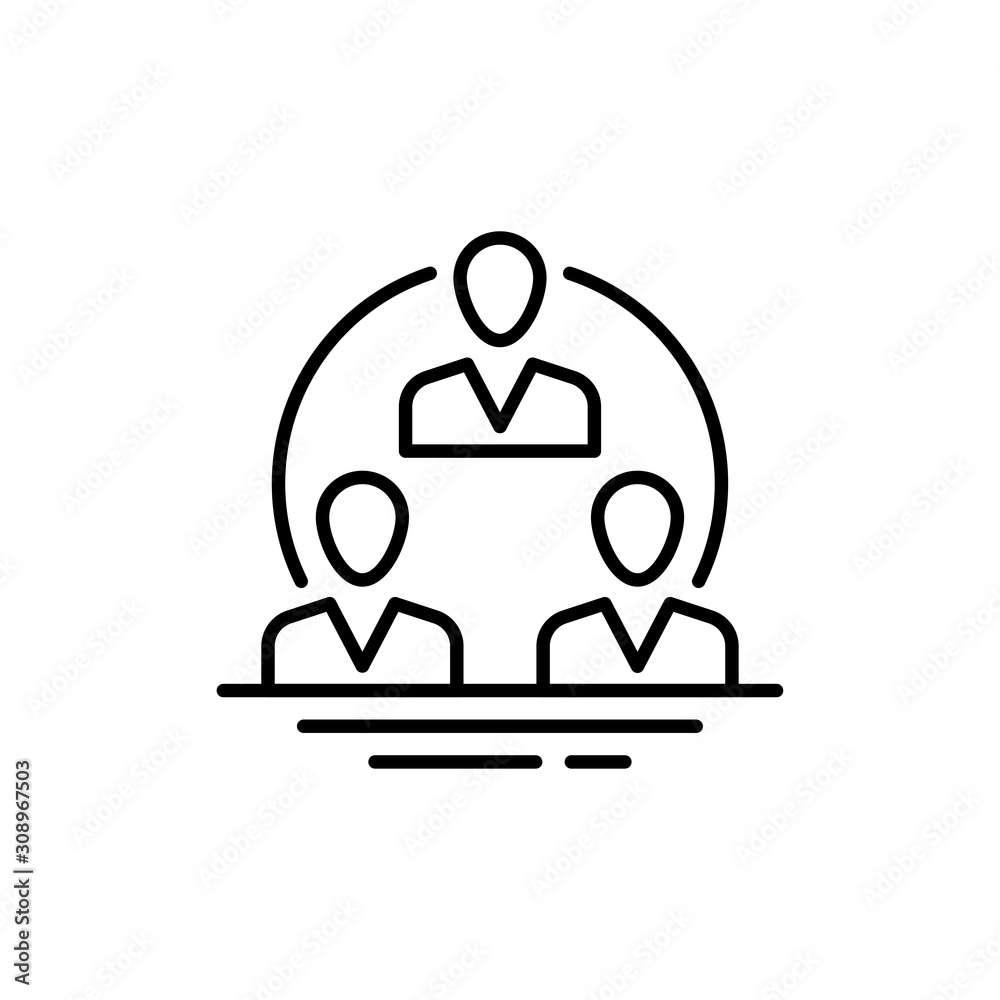 Teamwork Communication Outline Vector Icons. Simple illustration. Teamwork Communication Outline Vector Icons. Simple illustration.