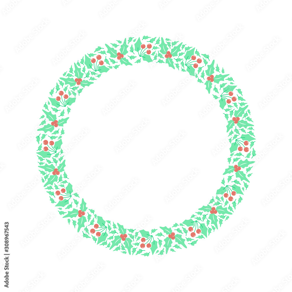 Christmas Berries decorative brush Frame abstract Christmas Berries decorative brush Frame abstract
