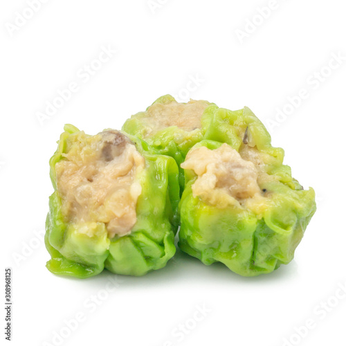 Chinese steamed Pork dumpling isolated on white background