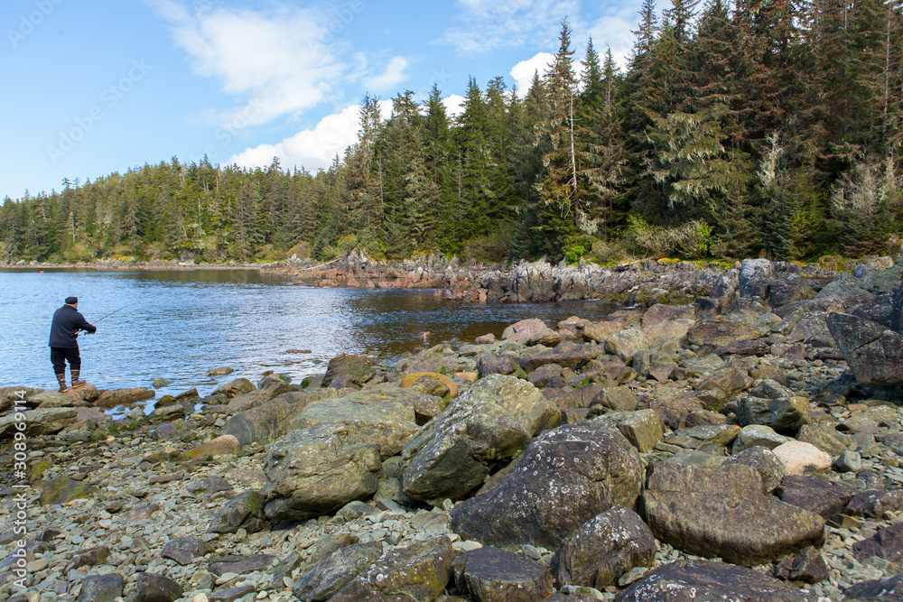 Fishing at Point Bridget State Park Juneau, Alaska Stock Photo Adobe Stock