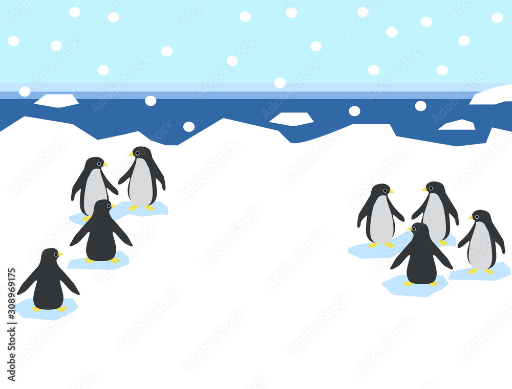 氷の世界のペンギン イラスト Stock Vector Adobe Stock