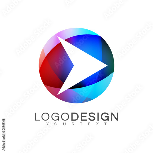Free Download arrow gradient logo vector design color full - GFXLoad